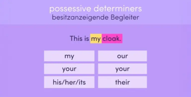 Englische Possessivbegleiter