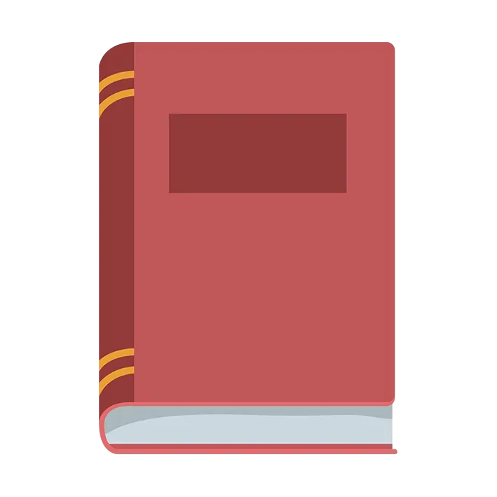 Bild zum Wort „book“: A set of printed or written pages fastened together inside a cover, to be read.