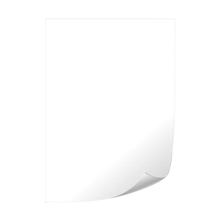 Bild zum Wort „paper“: Thin material made from wood pulp, used for writing, printing or wrapping.