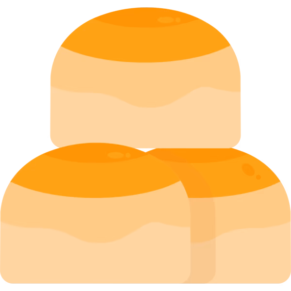 Bild zum Wort „bread roll“: A small, round loaf of bread for one person.