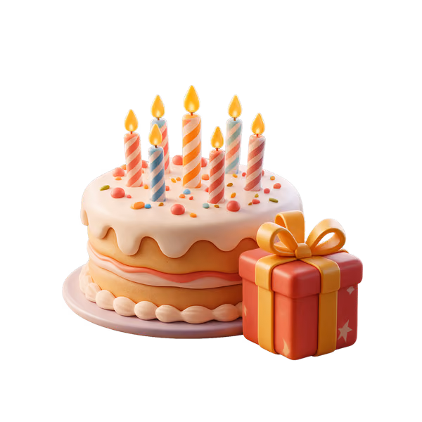 Bild zum Wort „birthday“: The day in each year that is the same date as the day when someone was born.