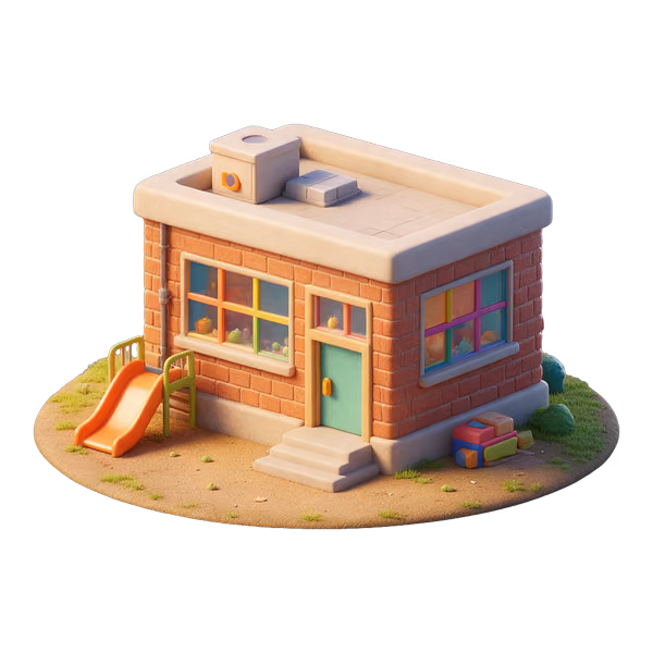 Bild zum Wort „elementary school“: in the USA: a school for children from about 6 to 11, usually grades 1 to 5