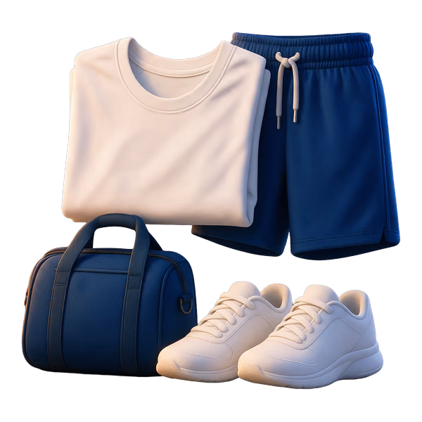 Bild zum Wort „PE kit“: the clothes and shoes that you need for PE lessons