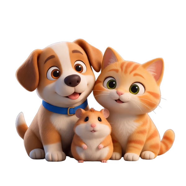 Bild zum Wort „pet“: An animal that you keep at home and look after.