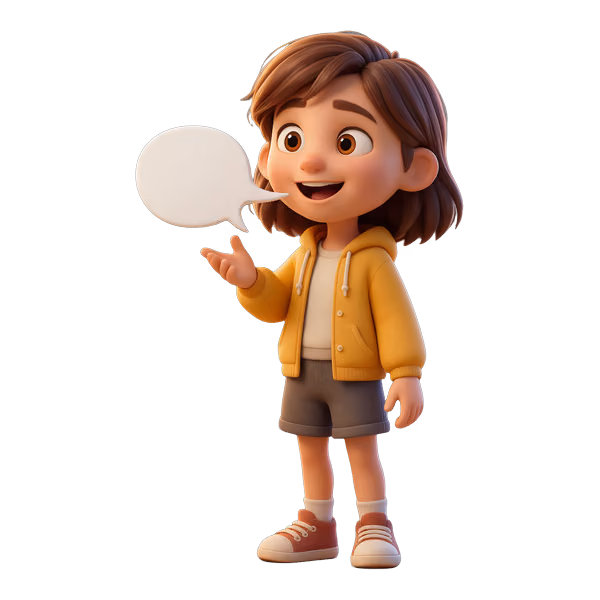 Bild zum Wort „say“: To speak words in order to express a thought, opinion or piece of information.