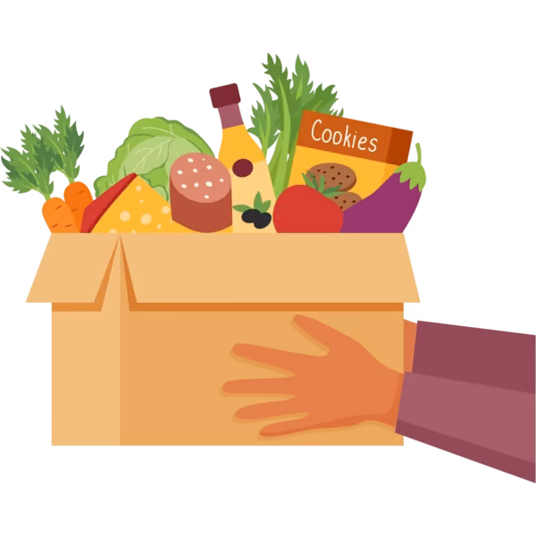 Bild zum Wort „put away the groceries“: To put food and other items you have bought into the cupboards, fridge or other places where they belong.