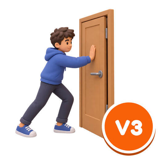 Bild zum Wort „shut“: To move something such as a door, window or your eyes so that it is no longer open; to become closed.
