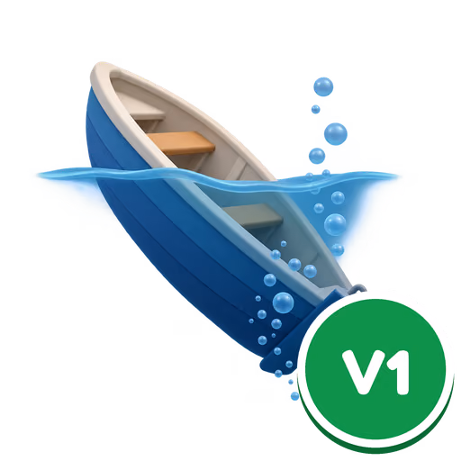 Bild zum Wort „sink“: To go down below the surface of water or another liquid, or to move slowly downwards.