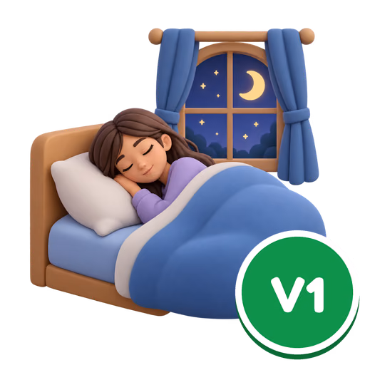 Bild zum Wort „sleep“: To rest with your eyes closed and your mind and body inactive, usually at night.