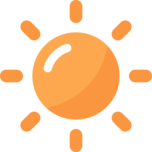 Bild zum Wort „sun“: The star that gives the Earth light and heat; also its light and warmth.