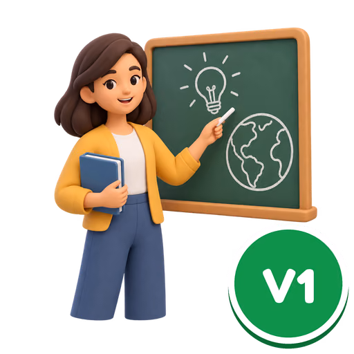 Bild zum Wort „teach“: To show or explain to someone how to do something or give lessons in a subject, especially at a school.