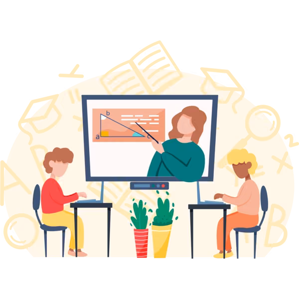 Bild zum Wort „teacher“: A person whose job is to teach, especially in a school.