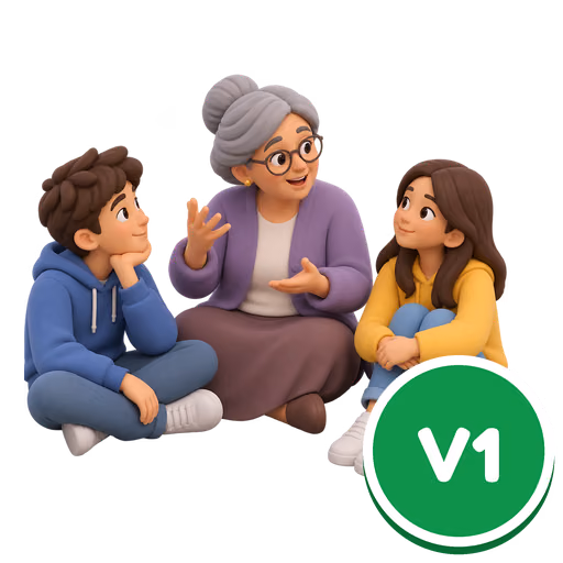 Bild zum Wort „tell“: To give information to someone by speaking or writing, or to describe events in a story.