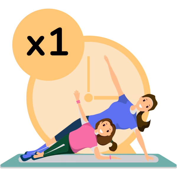 Bild zum Wort „train once a week“: To practise a sport or exercise regularly, here one time every week.
